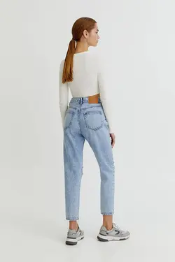 شلوار جین زنانه مام استایل فیت پول اند بیر Pull & Bear (ساخت اسپانیا)