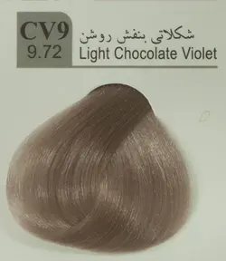 رنگ مو دوپیر سری شکلاتی بنفش شماره 9.72 CV9 حجم 100 میلی لیتر