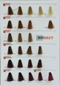 رنگ مو دوماسی سری عسلی شماره 6.34 حجم 120 میلی لیتر