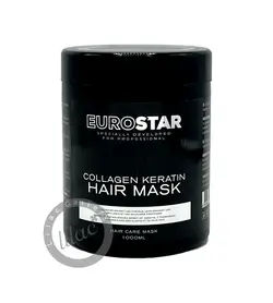 ماسک بدون سولفات یورواستار مدل کلاژن و کراتین حجم 1000 میل