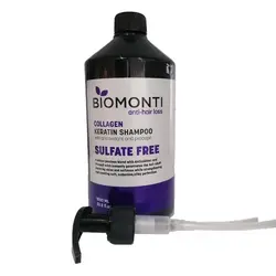 شامپو بدون سولفات ضد ریزش و کراتینه بیومونتی Biomonti حاوی کلاژن 1000 میل