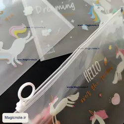 پوشه ی زیپ دار طرح یونیکورن