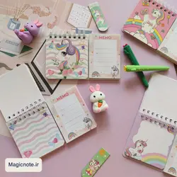 دفترچه یونیکورن همراه با پست ایت