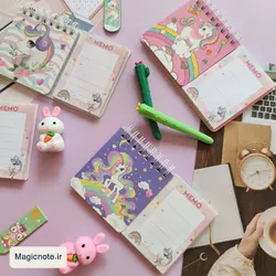 دفترچه یونیکورن همراه با پست ایت