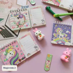 دفترچه یونیکورن همراه با پست ایت