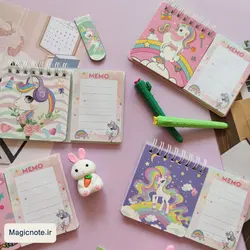 دفترچه یونیکورن همراه با پست ایت
