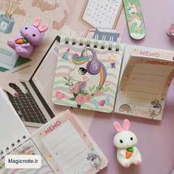 دفترچه یونیکورن همراه با پست ایت