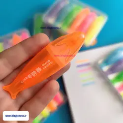 ماژیک هایلایتر فانتزی طرح ماهی (6رنگ)