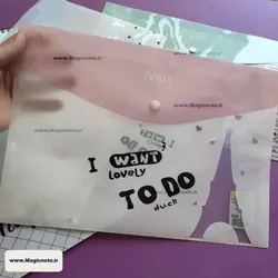 پوشه دکمه دار طرح ایفل سایز A4