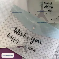 پوشه دکمه دار طرح ایفل سایز A4