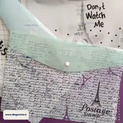 پوشه دکمه دار طرح ایفل سایز A4