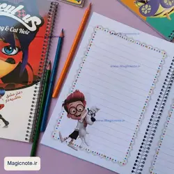 دفتر مشق حاشیه دار فانتزی 40 برگ سیمی