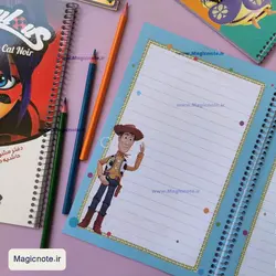 دفتر مشق حاشیه دار فانتزی 40 برگ سیمی