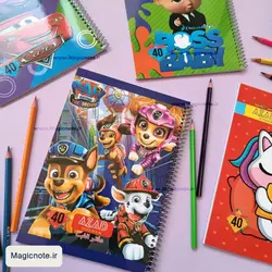 دفتر مشق حاشیه دار فانتزی 40 برگ سیمی