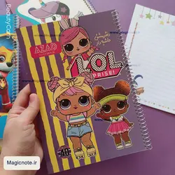 دفتر مشق حاشیه دار فانتزی 40 برگ سیمی