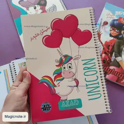 دفتر مشق حاشیه دار فانتزی 40 برگ سیمی