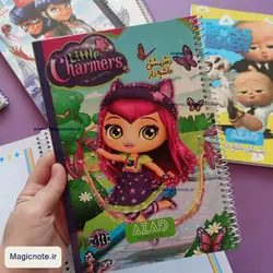 دفتر مشق حاشیه دار فانتزی 40 برگ سیمی