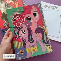 دفتر مشق حاشیه دار فانتزی 40 برگ سیمی