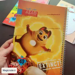 دفتر مشق حاشیه دار فانتزی 40 برگ سیمی