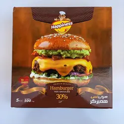 هپی نس  همبرگر 30% سلفونی 500 گرم
