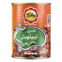 بهروز كنسرو قارچ و لوبيا 380 گرمي