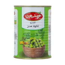 خوشبخت کنسرو نخود سبز 380 گرمی