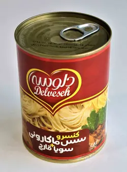 دلوسه كنسرو مايه ماكاروني با قارچ