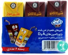 دنت پک 6عددی شیرهای طعم دار 2موز و 4شکلات