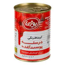 روژین کنسرو گوجه درسته پوست کنده 410 گرمی