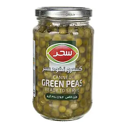 سحر کنسرو شیشه ای نخود فرنگی 380 گرمی