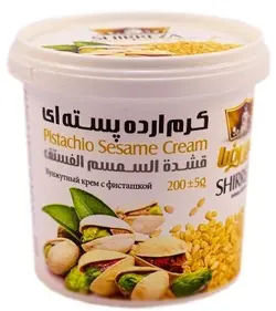 شیررضا کرم کنجد پسته شیشه 200گرم
