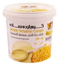 شیررضا کرم کنجد ساده شیشه 200گرم