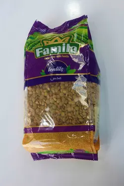 فاميلا عدس بسته سلفوني 900 گرمي 12 عددي