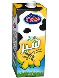 میهن شیر موز 1 لیتری استرلیزه