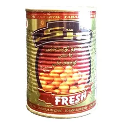 تبرک کنسرو لوبیا چیتی 380گرمی   آسان باز شو