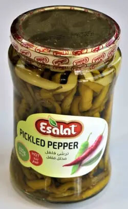 اصالت ترشی فلفل  سبز 620 گرمی