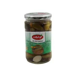 خوشبخت کنسرو خیارشور درجه یک 660 گرم