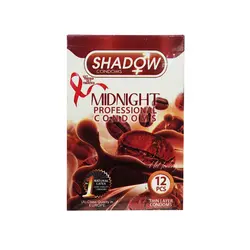 Shadowکاندوم میدنایت تاخیری خاردار شیاردار قهوهShadow