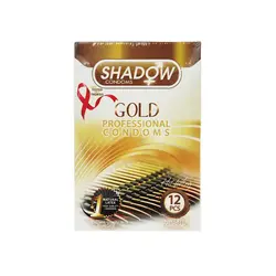 Shadowکاندوم طلایی خاردار تاخیری شیاردار