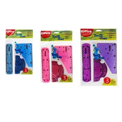 ست خط‌كش گونيا نقاله ژله‌ای اسپیرا