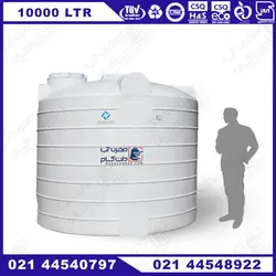 مخزن پلاستیکی 10000 لیتری تک لایه عمودی پلاستونیک