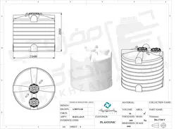 مخزن 10000 لیتری پلاستیکی سه لایه عمودی پلاستونیک