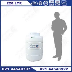 منبع 220 لیتری پلاستیکی عمودی سه لایه KU