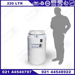 مخزن پلاستیکی 220 لیتری سه لایه عمودی پلاستونیک