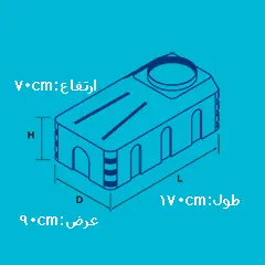 مخزن مکعبی 800 لیتری پلی اتیلنی تک لایه پلاستونیک