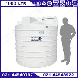 مخزن آب پلی اتیلن 4000 لیتری عمودی سه لایه پلاستونیک