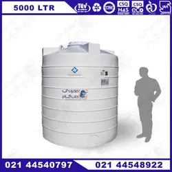 مخزن پلاستیکی 5000 لیتری تک لایه عمودی بلند پلاستونیک