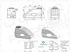 مخزن زیر پله ای 1500 لیتری تک لایه پلاستونیک