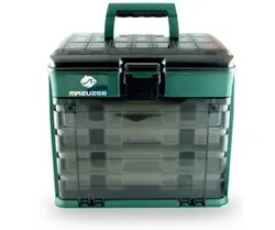 جعبه نگهداری وسایل ماهیگیری چهار کشو برند مازوزی مدل MZTB-08