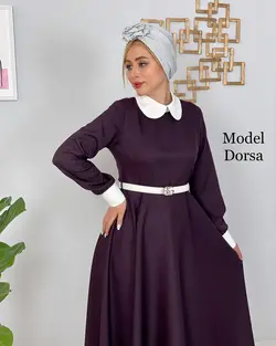 ماکسی زنانه مدل درسا+کمربند چرم - فروشگاه پوشاک